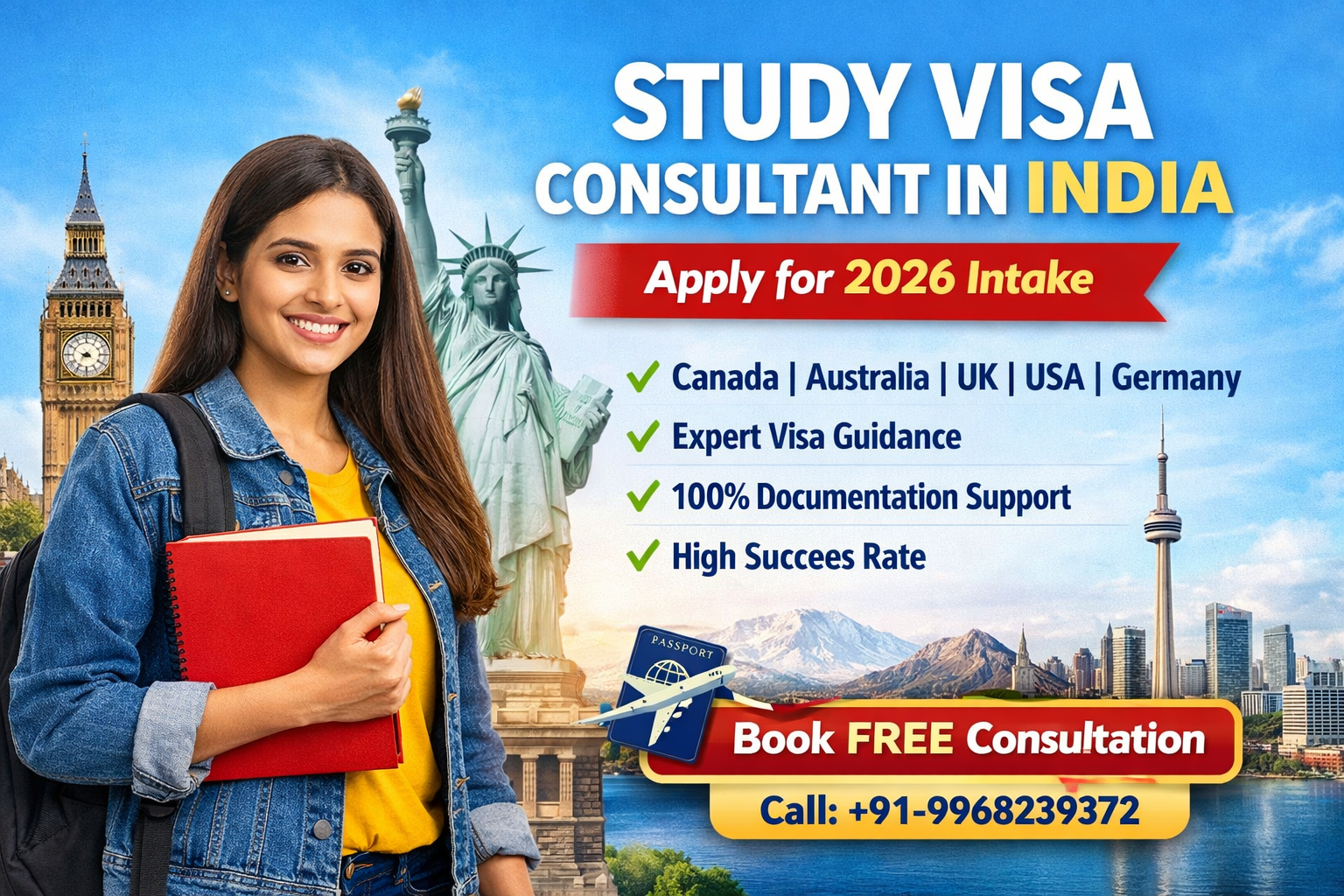 Study Visa Consultant India 2026 – Free Study Visa Counselling