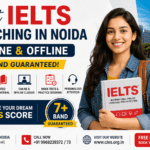 Best IELTS coaching Institute in Noida online and offline with 7+ band guarantee, expert trainers, mock tests and study abroad guidance