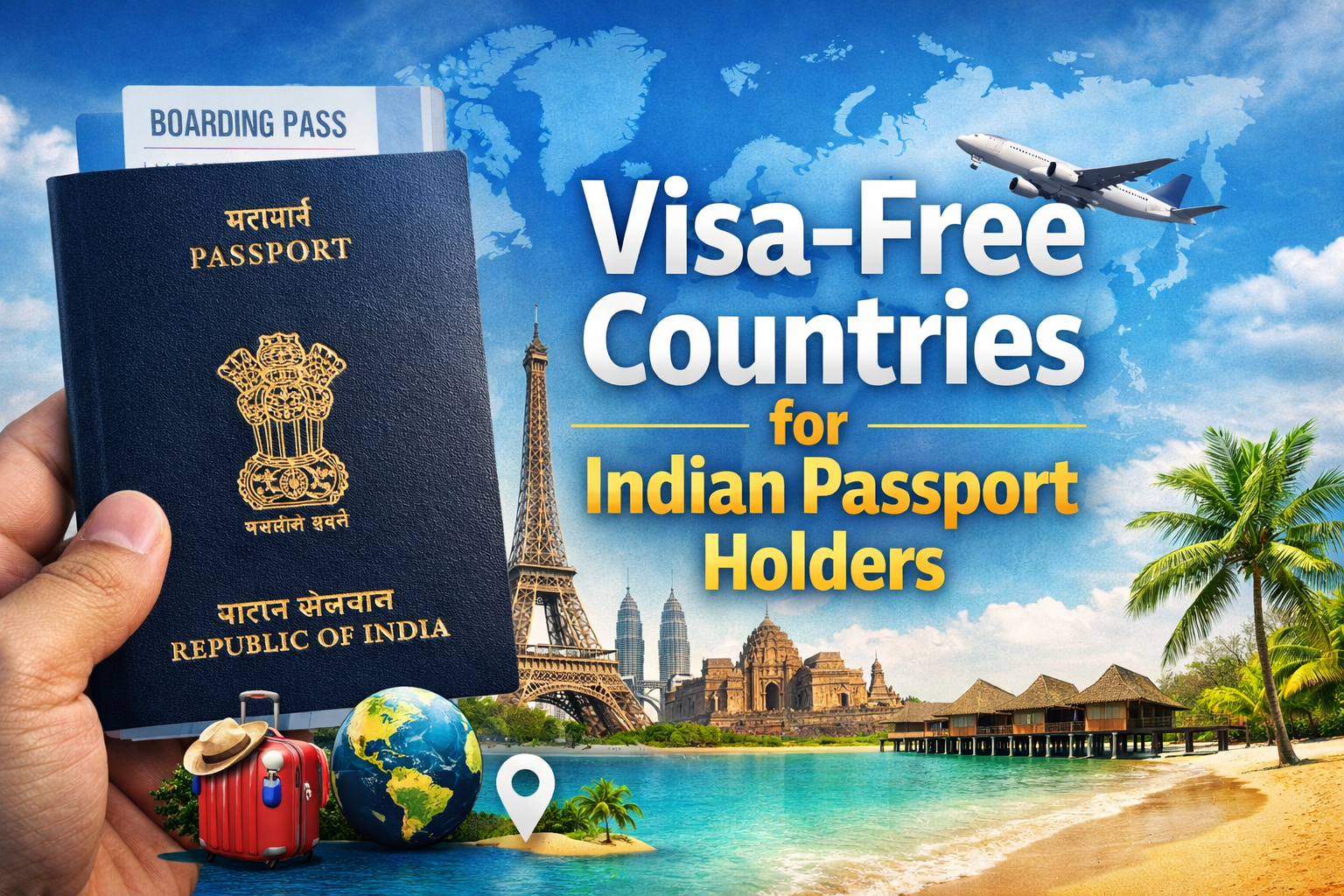 Visa-free countries for Indian passport holders – Indian passport with global travel destinations