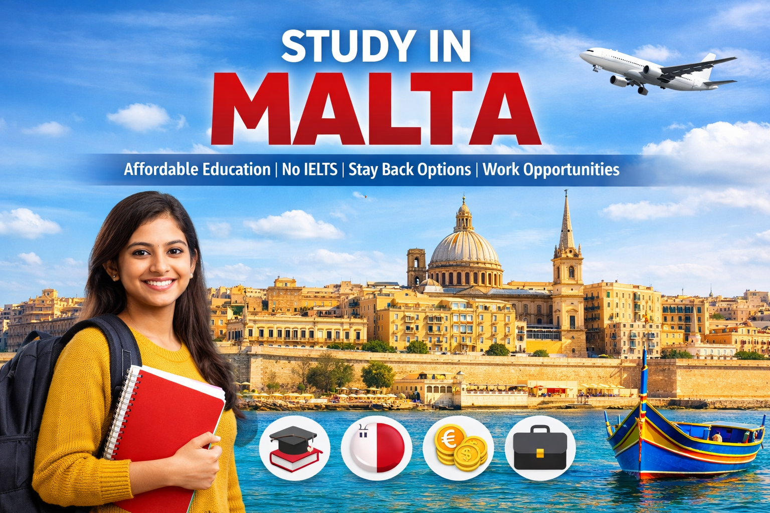Study in Malta for Indian students – affordable tuition fees, work opportunities and stay back option in Europe