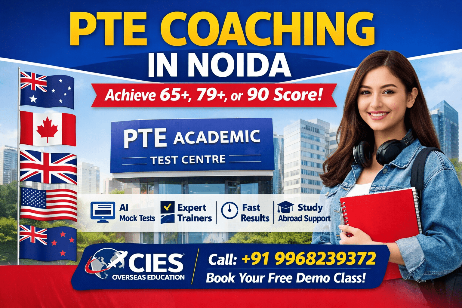 Best PTE institute in Noida offering PTE Academic coaching, fast results and study abroad support – CIES Overseas Education