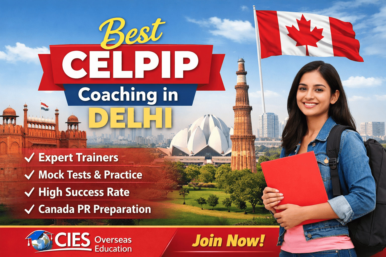 Top CELPIP classes in Delhi for Canada PR with mock tests and expert guidance