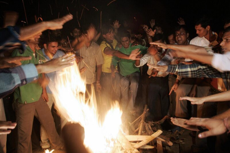 Striking Indian doctors and medical student