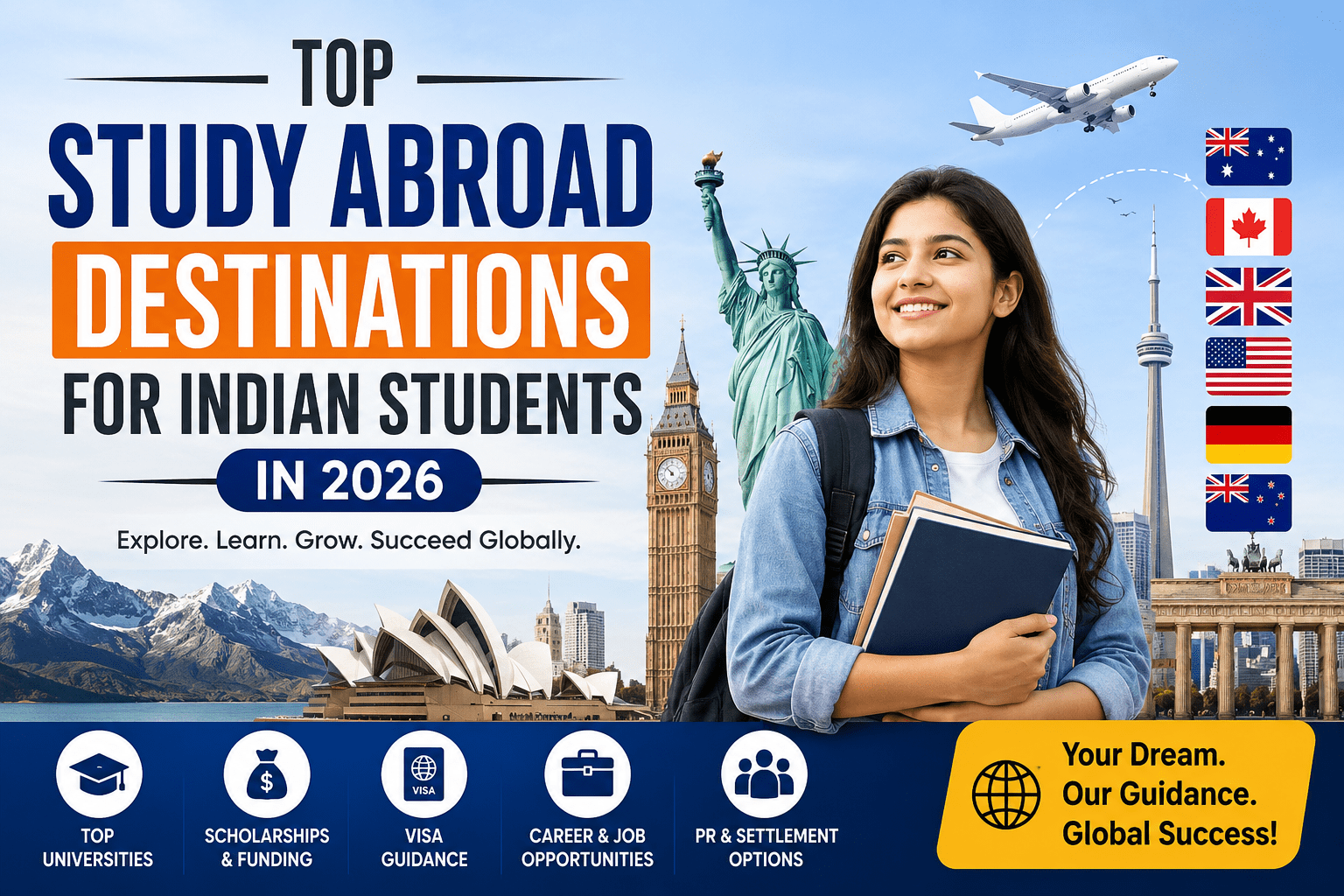 Top study abroad destinations for Indian students in 2026