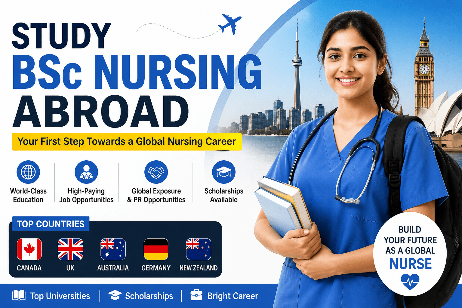 Study BSc Nursing Abroad for Indian Students – Top Countries, Fees & Career Opportunities