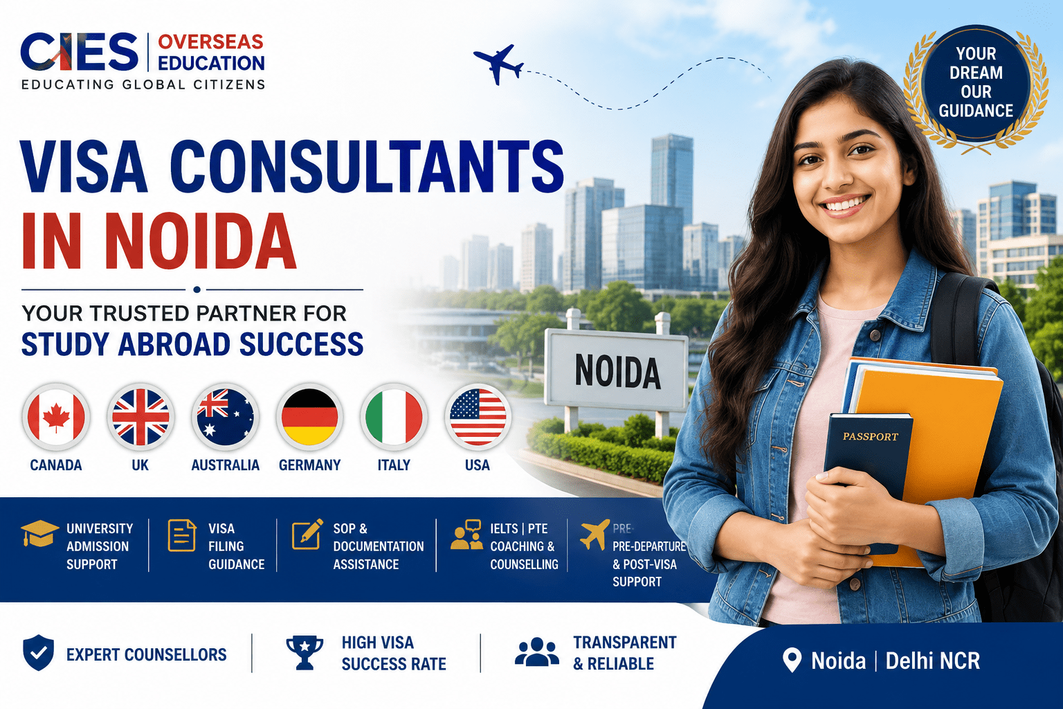 Best Visa Consultants in Noida – Study Abroad Experts | CIES Overseas Education