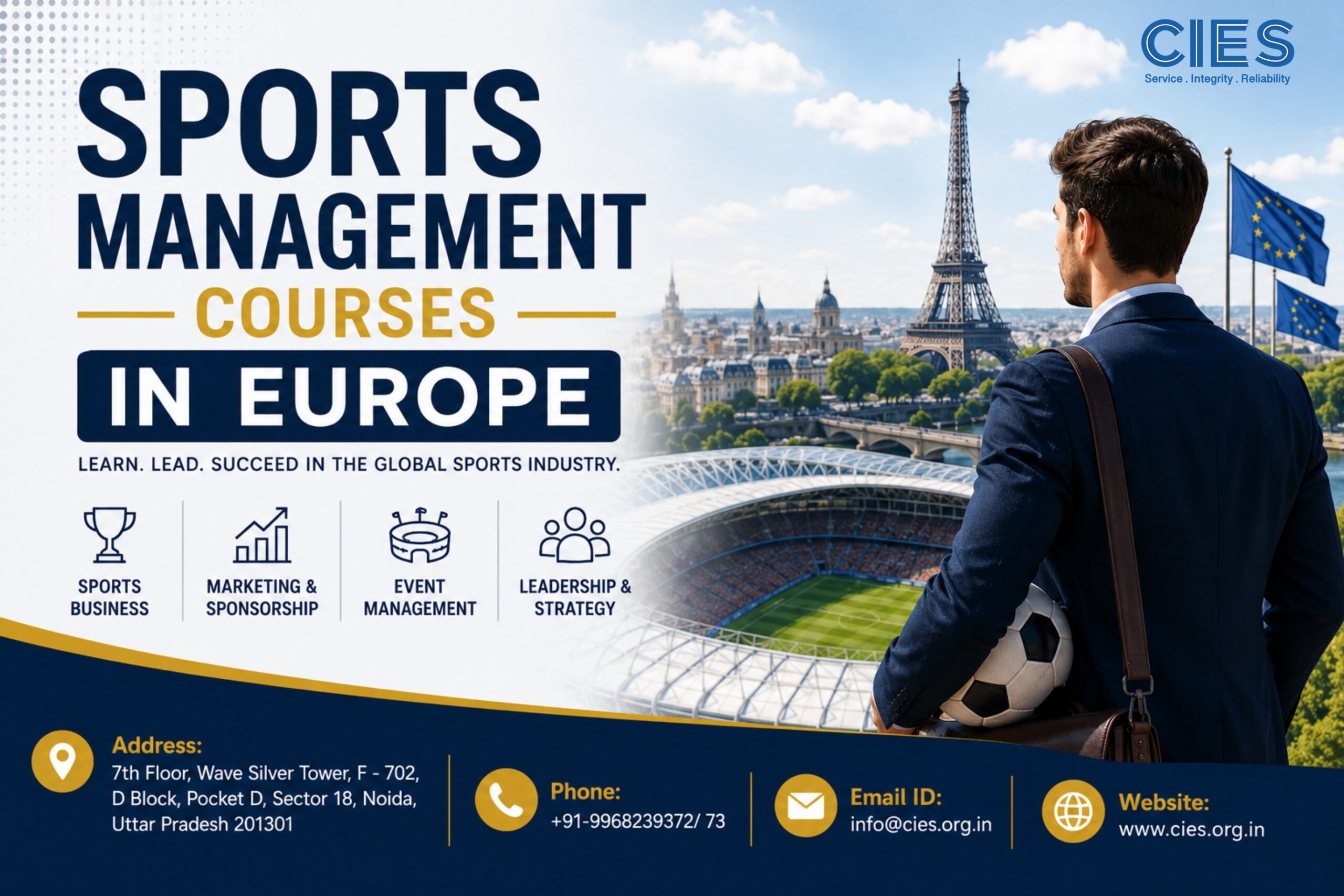 Indian students exploring sports management courses in Europe and global sports career opportunities.