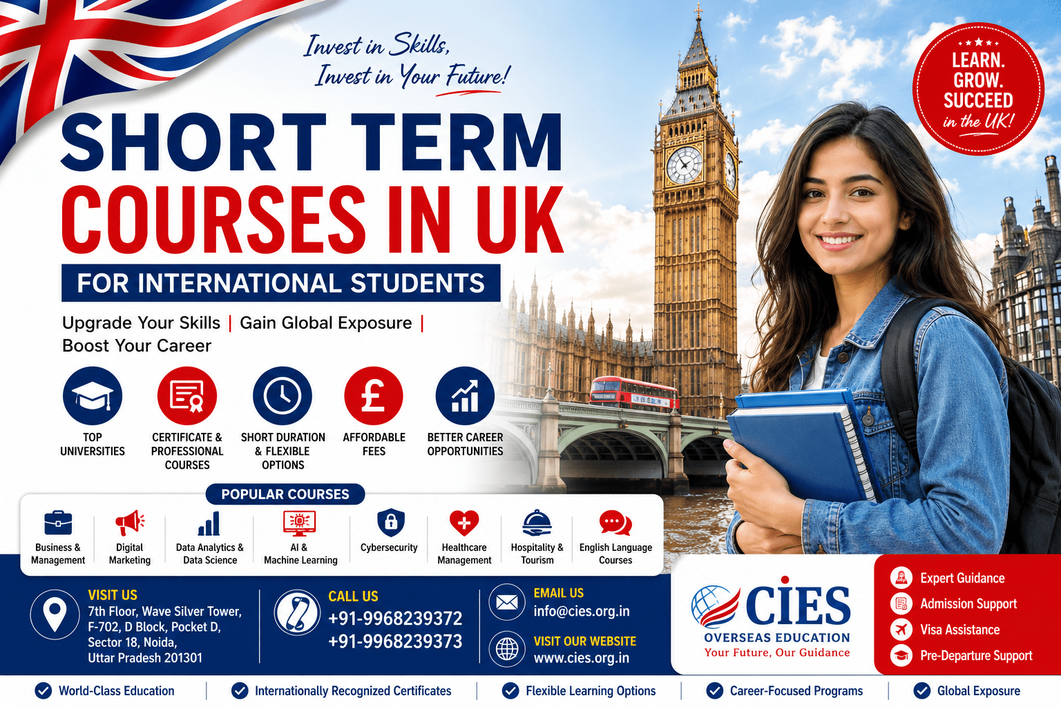Short Term Courses in UK for International Students 2026 | Study in UK with CIES