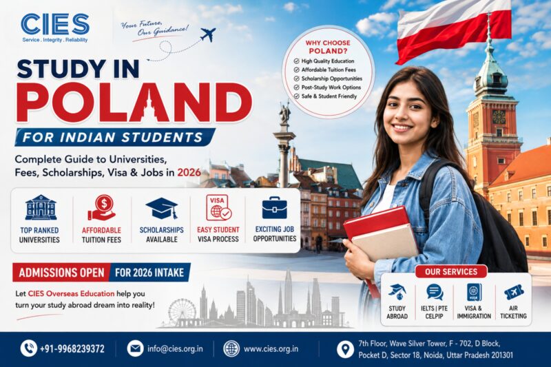 Study in Poland for Indian Students 2026 - Universities, Fees and Student Visa