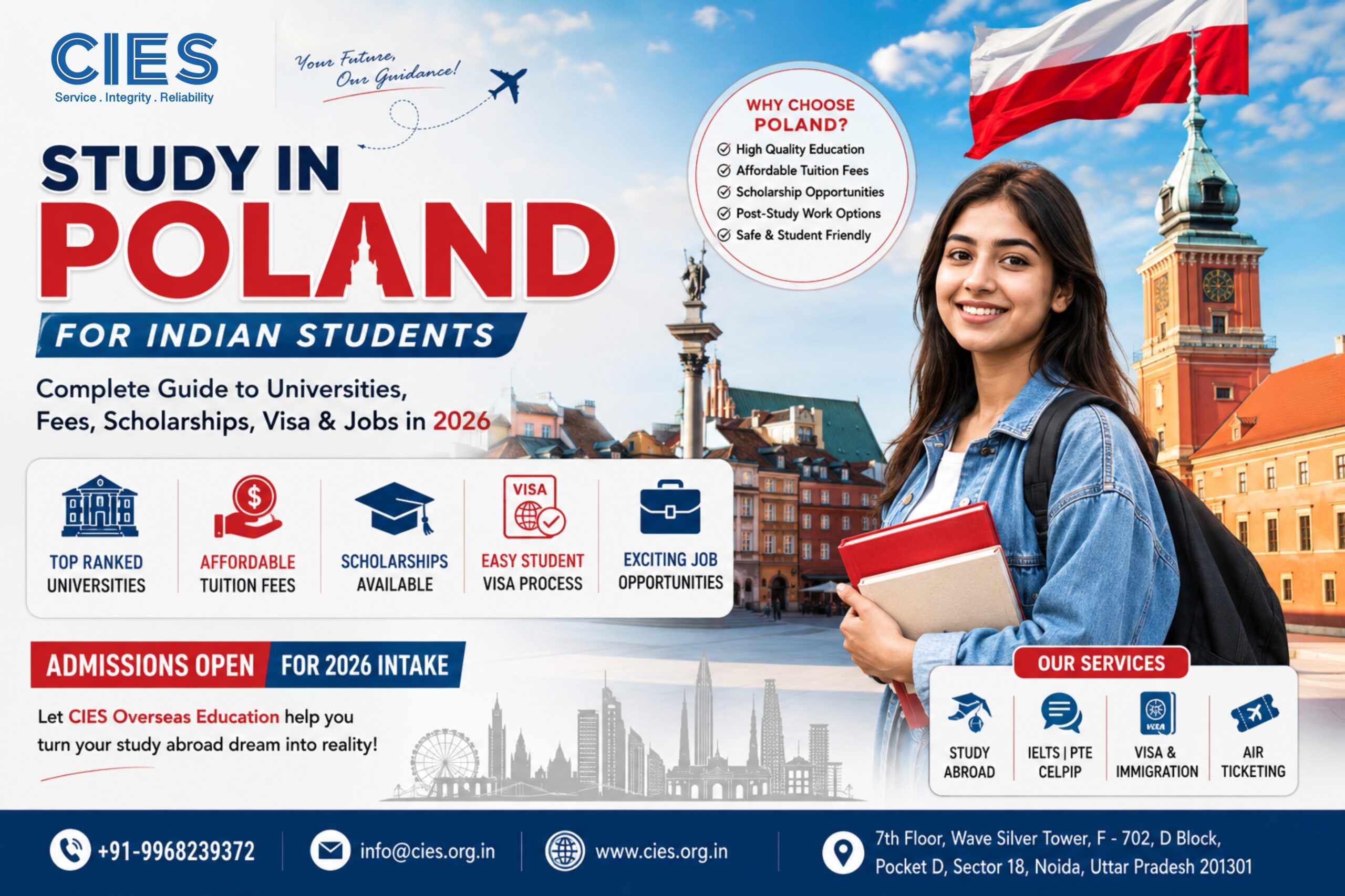 Study in Poland for Indian Students 2026 - Universities, Fees and Student Visa