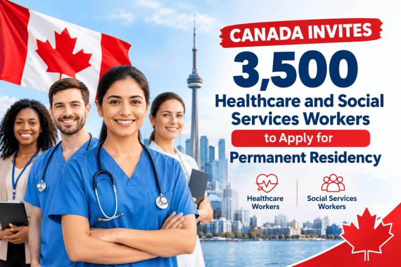 Canada invites 3500 healthcare and social services workers for permanent residency in 2026