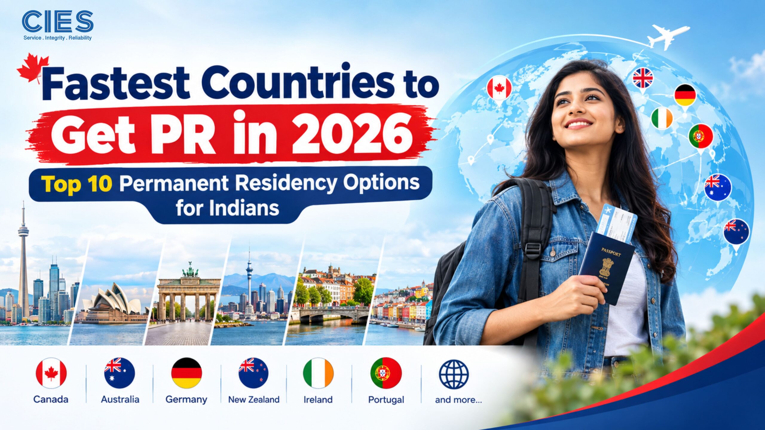 Fastest countries to get PR in 2026 for Indian students and skilled professionals
