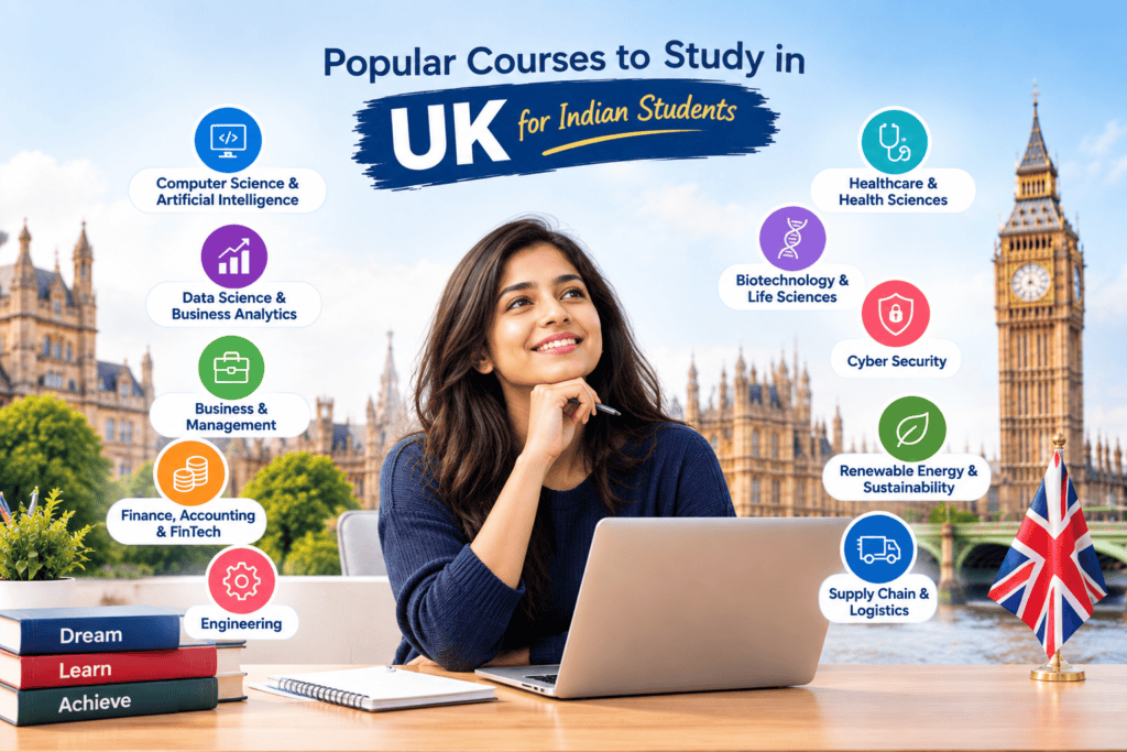 Popular courses to study in the UK for Indian students in 2027