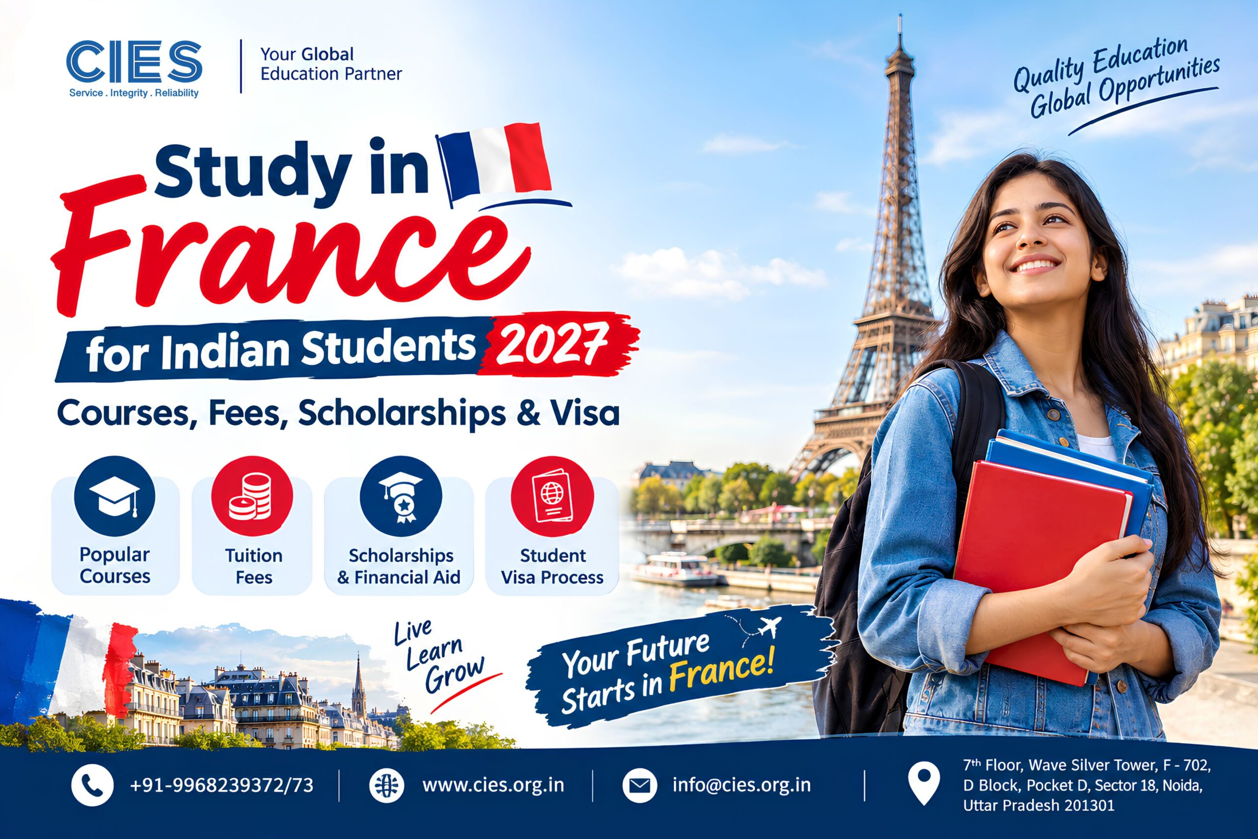 Study in France for Indian Students 2027