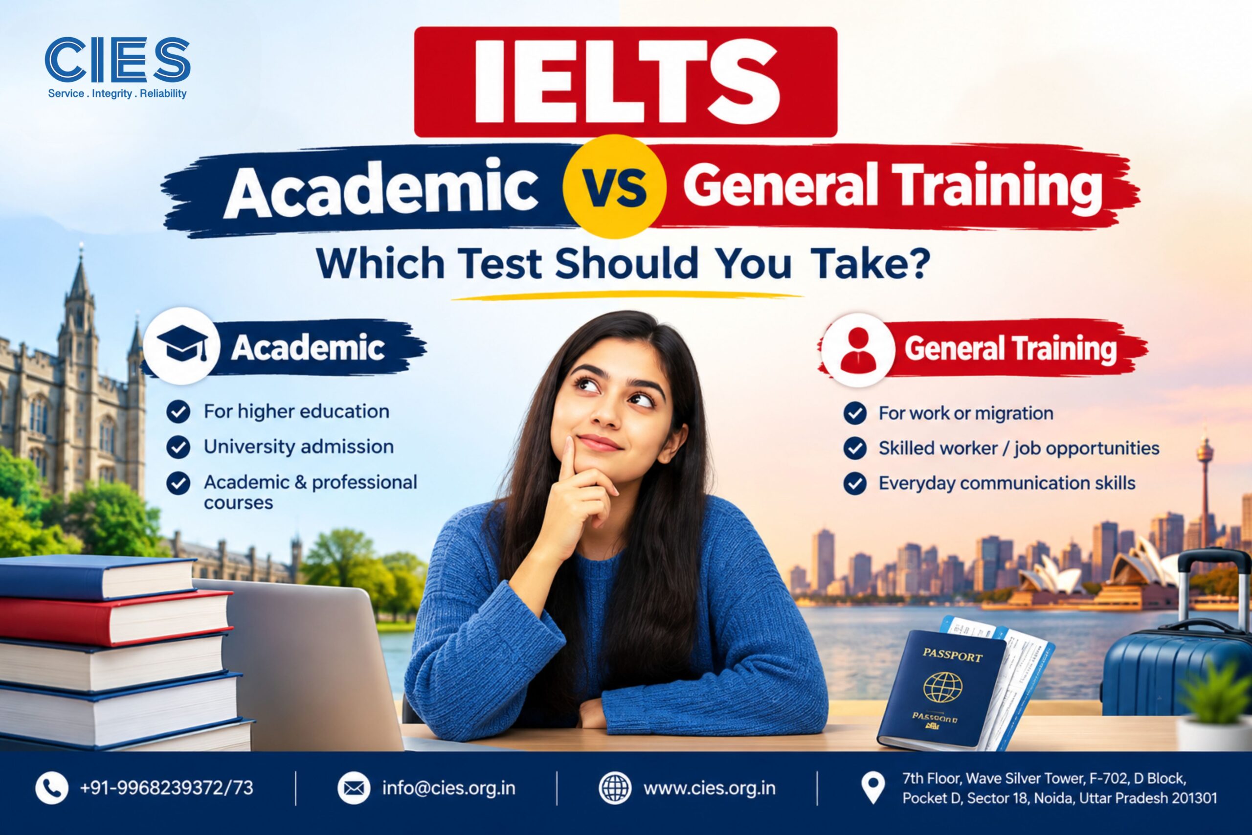 IELTS Academic vs General Training comparison for students and immigration applicants