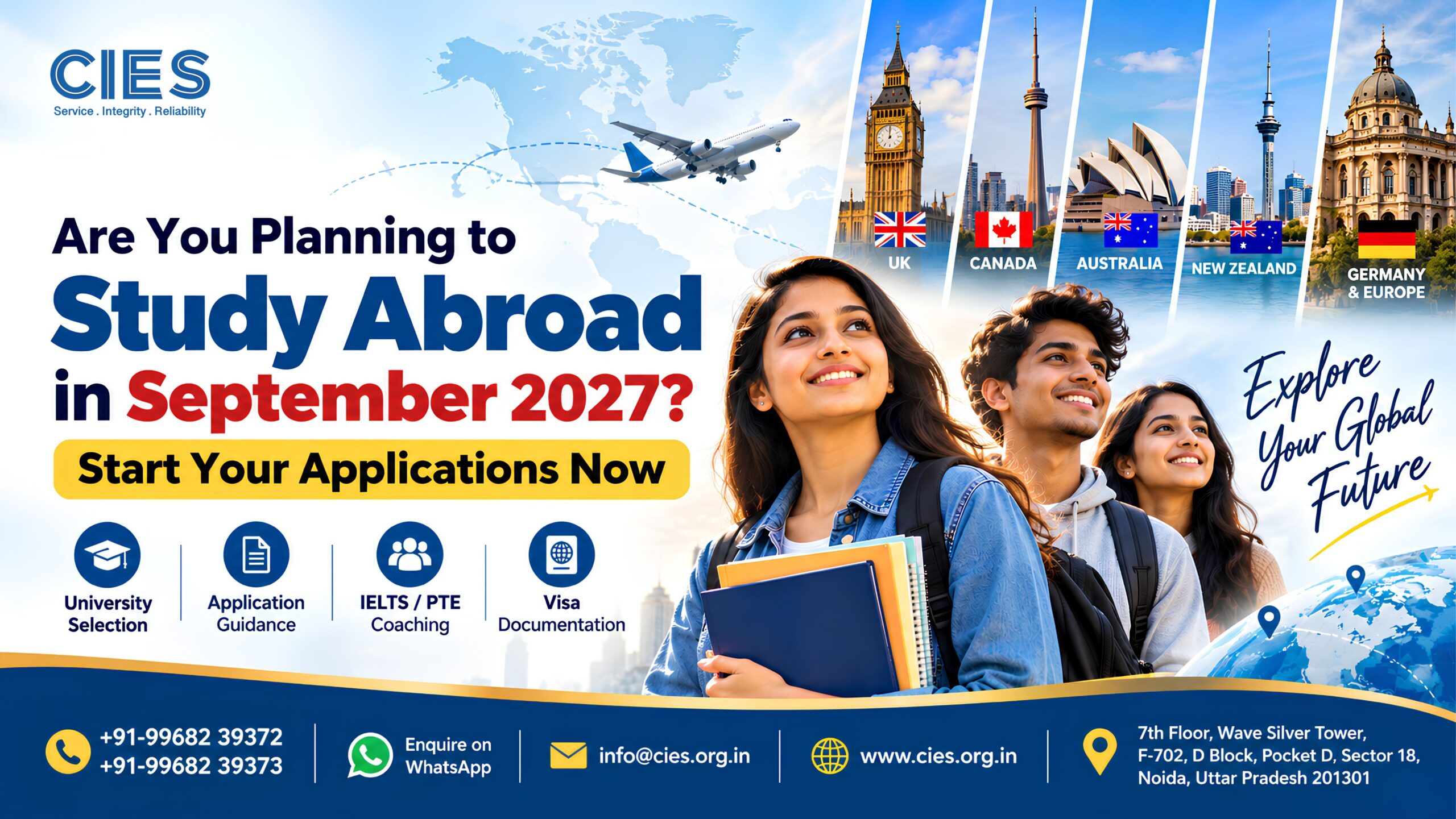 Study abroad in September 2027 for Indian students – CIES Overseas Education
